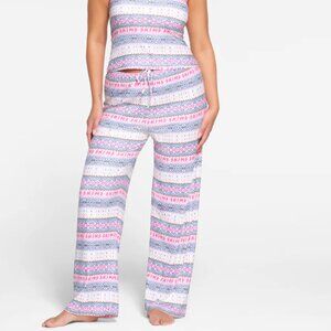 Skims: STRAIGHT LEG PANT LOGO PLUSH POINTELLE